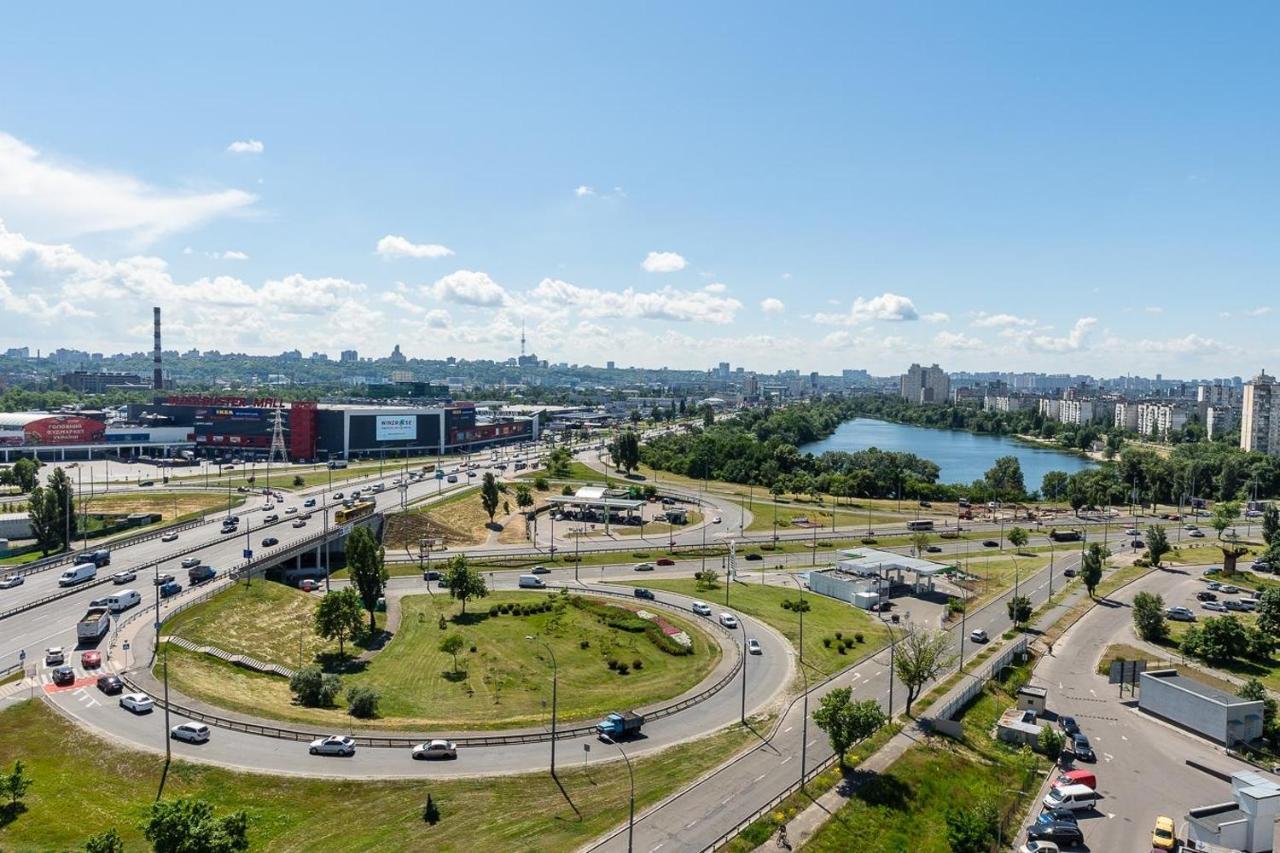 קייב Fashionable Panoramic Apartments Dnieper. Obolon מראה חיצוני תמונה
